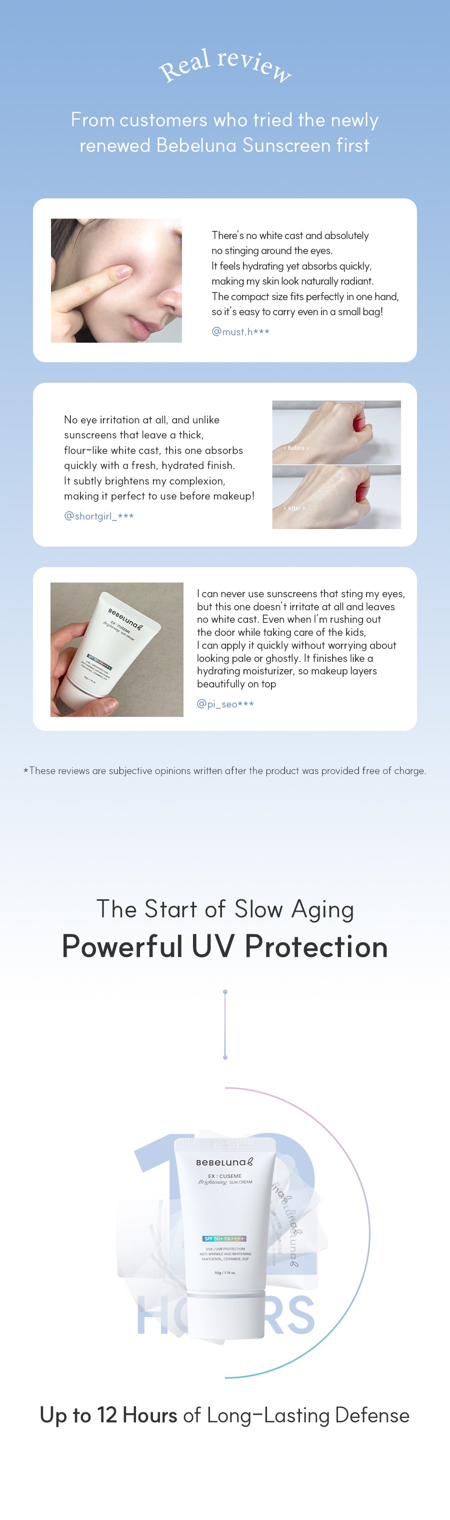 Bebeluna Ex:Cuseme Brightening Sun Cream SPF50+/PA++++ 50g